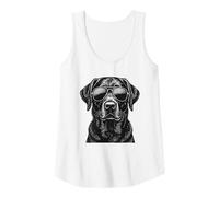 Donna Black Lab Labrador Retriever Cane con Occhiali da Sole Canotta