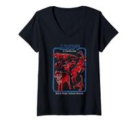 Donna Black Magic Animal Rescue Red Retro Funny Adult Humor Maglietta con Collo a V