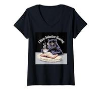 Donna Black Panther - Libro da caffè per Bambini, Stile Vintage, Motivo: Pantera Nera Maglietta con Collo a V