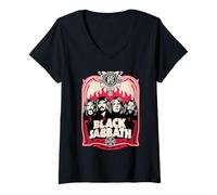 Donna Black Sabbath - Fiamme rosse ufficiali Maglietta con Collo a V