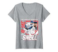 Donna Blake Snell | Giocatore di Baseball MLB San Francisco | MLBBSN203M Maglietta con Collo a V