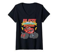 Donna Blaze & The Monster Machines «Cute Blaze» Maglietta con Collo a V
