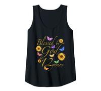 Donna Blessed By God For 12 Year Butterfly Girasole 12th Birthday Canotta