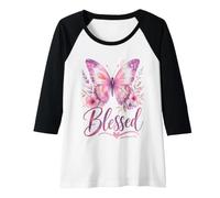Donna Blessed - Women's Christian Faith Jeremiah 17:7 Bible-Based Maglia con Maniche Raglan