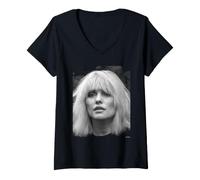 Donna Blondie Debbie Harry Post-Il Cacciatore di David Corio Maglietta con Collo a V