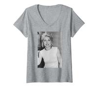 Donna Blondie Rock Star Debbie Harry Di Simon Fowler Maglietta con Collo a V