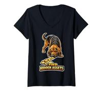 Donna Bloodhound rintraccia Le ricchezze Maglietta con Collo a V