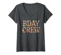 Donna Bloom Compleanno Girl Crew Trendy Mom Born 1976 Daughter Fun Maglietta con Collo a V