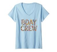 Donna Bloom Compleanno Ragazza Crew Trendy Mom Ufficialmente Vintage 1976 Maglietta con Collo a V