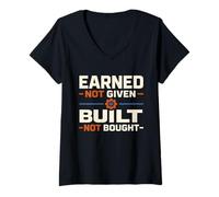Donna Blue Collar Lifestyle Blue Collar Pride Working Class Maglietta con Collo a V