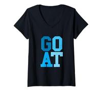 Donna Blue Of All Time Y'all! Blu Grafica Maglietta con Collo a V