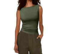Donna Blusa Estate Fiori Casual Top Ampia Scollo Alto Eleganti Canottiera Senza Maniche Basic Shirt Tinta Unita 2025 Nuovo Stile Alta Qualità