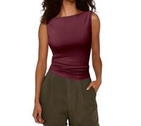 Donna Blusa Estate Fiori Casual Top Ampia Scollo Alto Eleganti Canottiera Senza Maniche Basic Shirt Tinta Unita 2025 Nuovo Stile Alta Qualità