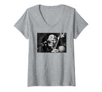 Donna Bob Marley al Berkshire Music Glen di Michael Grecco Maglietta con Collo a V
