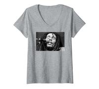 Donna Bob Marley Cantante giamaicano di Michael Grecco Maglietta con Collo a V