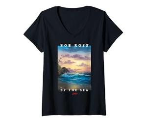 Donna Bob Ross By The Sea Maglietta con Collo a V