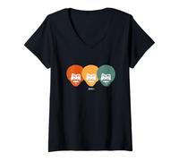 Donna Bob Ross Traffic Light Maglietta con Collo a V