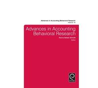 Donna Bobek Schmit Advances in Accounting Behavioral Researc (Copertina rigida)
