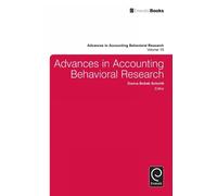 Donna Bobek Schmit Advances in Accounting Behavioral Researc (Copertina rigida)