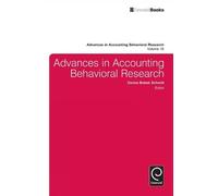 Donna Bobek Schmit Advances in Accounting Behavioral Researc (Copertina rigida)