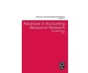 Donna Bobek Schmit Advances in Accounting Behavioral Researc (Copertina rigida)