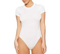 Donna Body Elegant Maglietta Maniche Corte Bodysuit Elastico Top Slim Fit Solido Bodys da Ballo Danza Yoga Fitness M Dear-XiaoBao