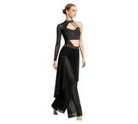 Donna Body Ginnastica Intera Jumpsuit Pattinaggio Danza Classica | Pantaloni In Rete Trasparente,Abito Da Ballo Lirico Moderno,Hollow Out,Festa,Competizioni,Fotografia,Danza Del Ventre