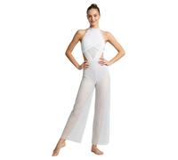 Donna Body Ginnastica Intera Jumpsuit Pattinaggio Tutina Un Pezzo | Unitard Da Ballo,Ruvidato Frontalmente,Tinta Unita,Competizioni,Ginnastica,Vacanza,Festa Di Danza,Swing,Carnevale,Saggio
