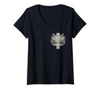 Donna BOG I HRVATI: Epic Croazia Coat of Arms con Christ Cross Maglietta con Collo a V