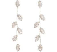 Donna Bohemian Boho Wedding Bridal Multiple Teardrop Crystal Candelabro Long Drop Dangle Orecchini (A)