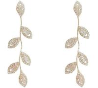 Donna Bohemian Boho Wedding Bridal Multiple Teardrop Crystal Candelabro Long Drop Dangle Orecchini (C)