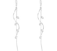 Donna Bohemian Boho Wedding Bridal Multiple Teardrop Crystal Candelabro Long Drop Dangle Orecchini (D)