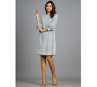 Donna Boho a Righe Estate 3/4 Maniche da Sera Spiaggia Indossare Grigio Mini Da