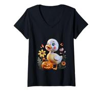 Donna BOHO FLOOLE VINTAGE BOHO SILLE CAMPA CINETTO HALLOWEEN Maglietta con Collo a V