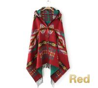 Donna Boho Nappa Mantello con Cappuccio Scialle Caldo Inverno Giacca