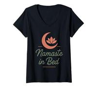 Donna Boho Yoga Spirituale Regalo Per Yogi Mindful Lotus Flower Maglietta con Collo a V