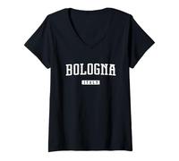 Donna Bologna Italia Maglietta con Collo a V