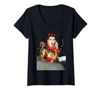 Donna Bono degli U2 Vestito da Diavolo in Zoo TV Tour 1993 Maglietta con Collo a V