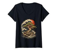 Donna Bonsai Maglietta con Collo a V