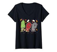 Donna Boo Hands American Sign Language Pride ASL Halloween Witch Maglietta con Collo a V