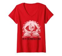 Donna Book Dragon in My Fantasy Era Romantasy Bookish Books Lovers Maglietta con Collo a V
