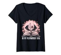 Donna Book Dragon in My Fantasy Era Romantasy Books Lovers Bookish Maglietta con Collo a V