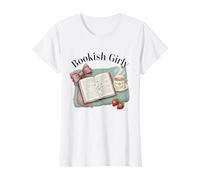 Donna Bookish Girly Accogliente Tea da Lettura Cottagecore Vibes Maglietta