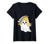 Donna Boonana Banana Ghost Boo Banana Cute Banana Kids Maglietta con Collo a V