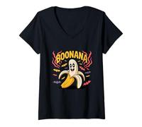 Donna Boonana Ghost Banana Costume Adult Toddler Kids Maglietta con Collo a V