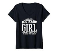 Donna Bootcamp Girl Riallinea i Tuoi Chakra Allenamento Sarcastico Maglietta con Collo a V