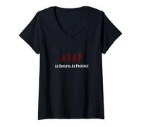 Donna Borgogna Rosso Bordeaux Il più Soulful Possibile Borgogna Maglietta con Collo a V