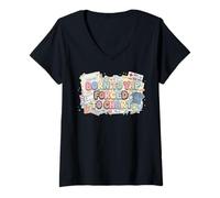 Donna Born to Yap Forced to Chart Funny Nursing Maglietta con Collo a V