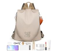 Donna - Borsa da viaggio casual in tessuto Oxford, borsa a tracolla leggera antifurto per scuola, campeggio, picnic, uso esterno, multifunzionale monospalla, comoda e resistente, off white1, verwijzen