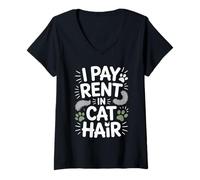 Donna Boujee Cat Fancy Spoiled Rich Energy Glam Sassy Posh Corona Maglietta con Collo a V
